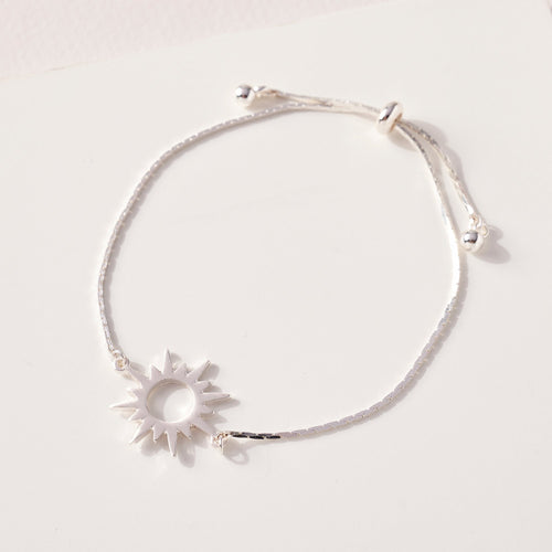 Sun Burst Bracelet in Silver