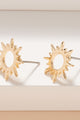 Sun Metal Stud Earrings in Gold - Earrings at Beyond Polish