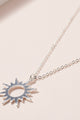 Sun Pendant Necklace in Silver - Necklaces at Beyond Polish