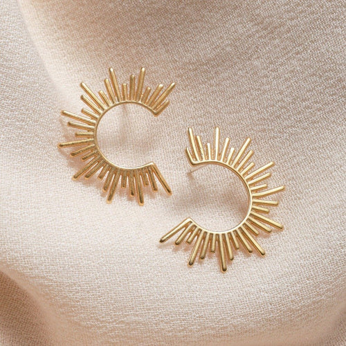 Sunburst Gold Earrings