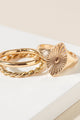 Sunburst Signet Rings Set - Rings at Beyond Polish