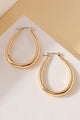 Tear Drop Shaped Hoop Earrings - Earrings at Beyond Polish