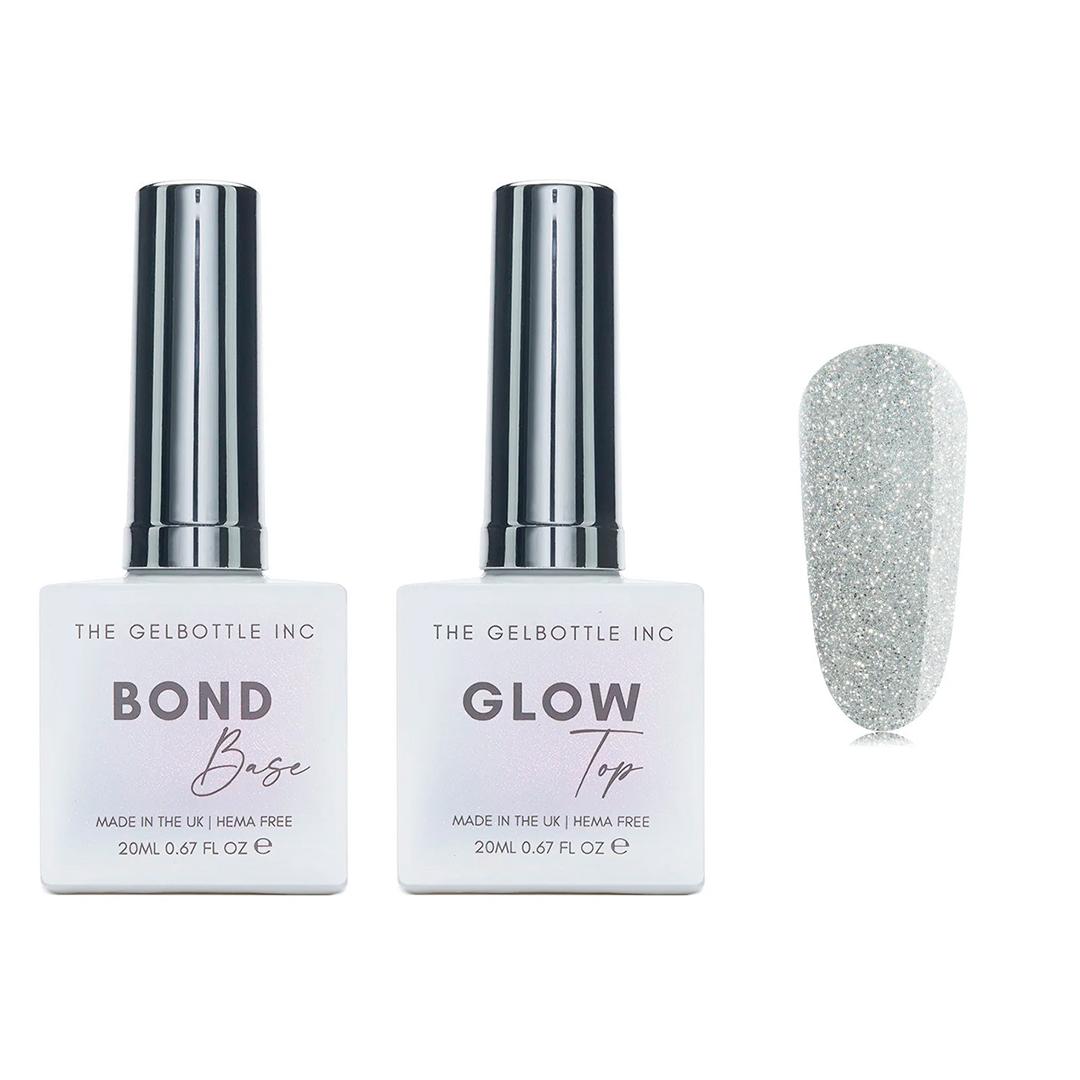 The GelBottle Inc - Gel Combo - Bond Base, Glow Top & Hema-Free Paint - Blinding Lights - Gel Polish at Beyond Polish