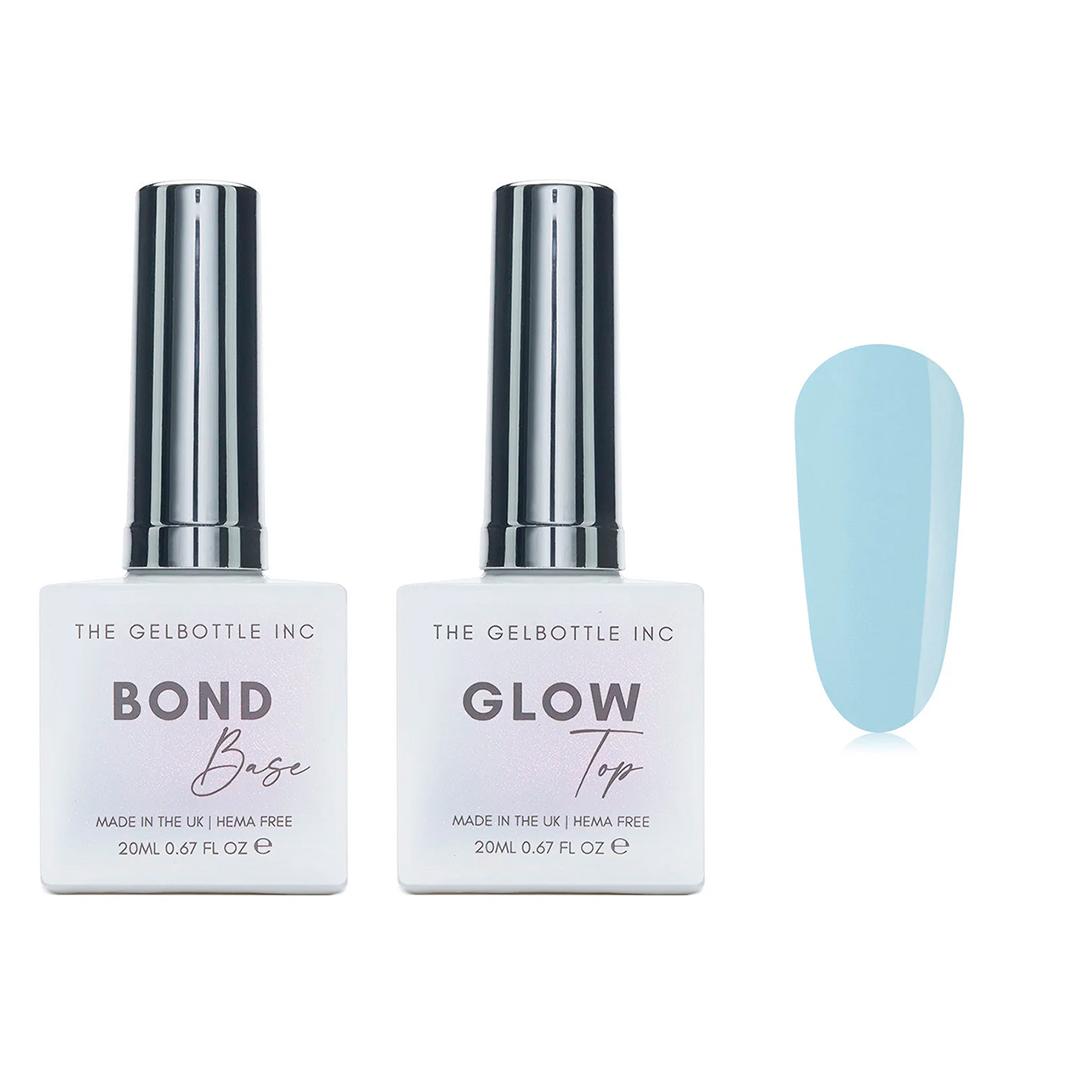 The GelBottle Inc - Gel Combo - Bond Base, Glow Top & Hema-Free Paint - Double Denim - Gel Polish at Beyond Polish