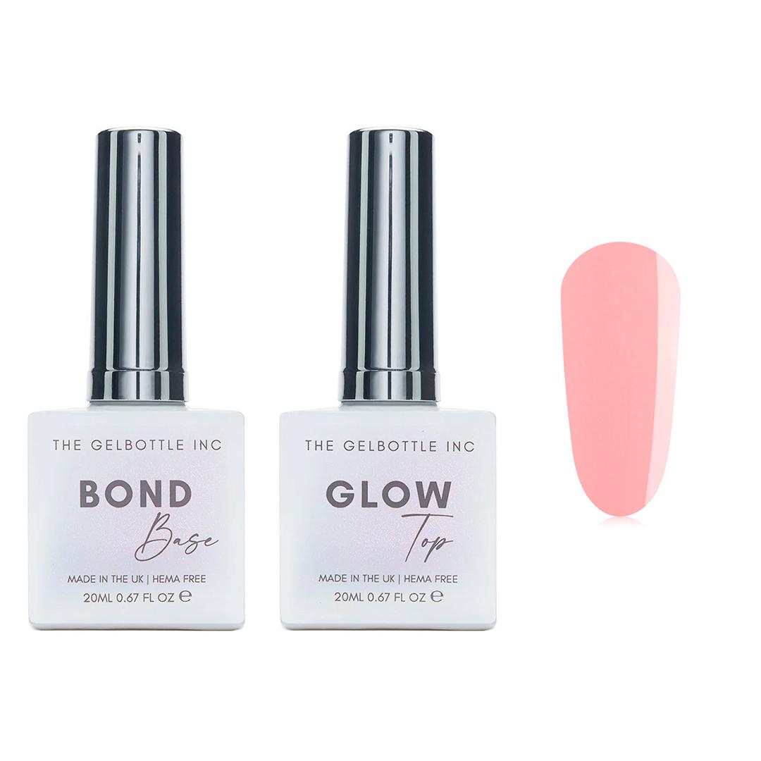 The GelBottle Inc - Gel Combo - Bond Base, Glow Top & Hema-Free Paint - La Vie En Rose - Gel Polish at Beyond Polish