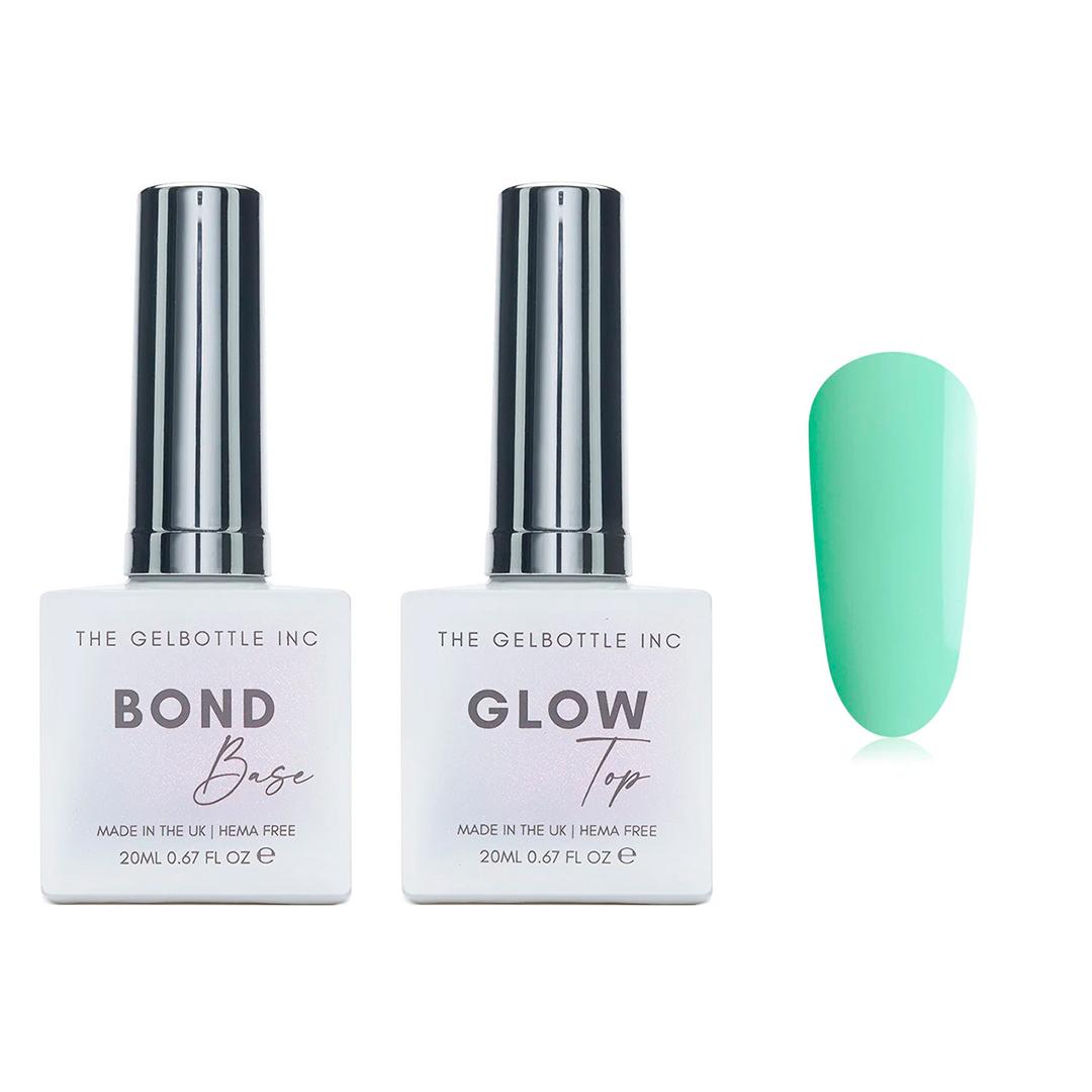 The GelBottle Inc - Gel Combo - Bond Base, Glow Top & Hema-Free Paint - Mint - Gel Polish at Beyond Polish