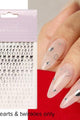 The GelBottle Inc - Silver - Heart & Twinkles Stickers - Nail Art at Beyond Polish
