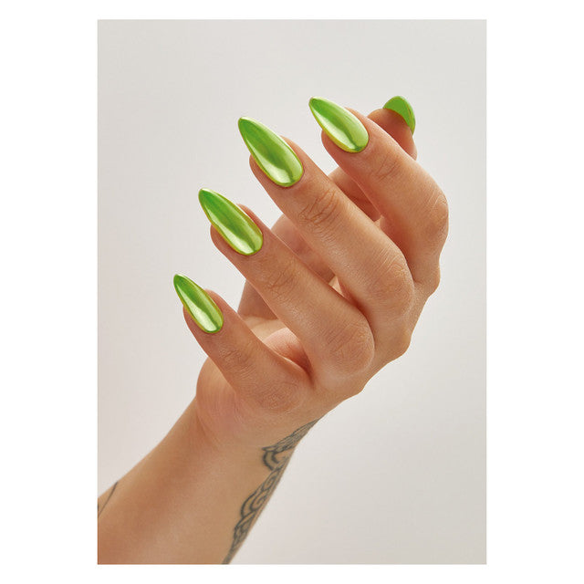 The GelBottle Inc - Studio Effects - Lime Chrome Pigment - Nail Art at Beyond Polish