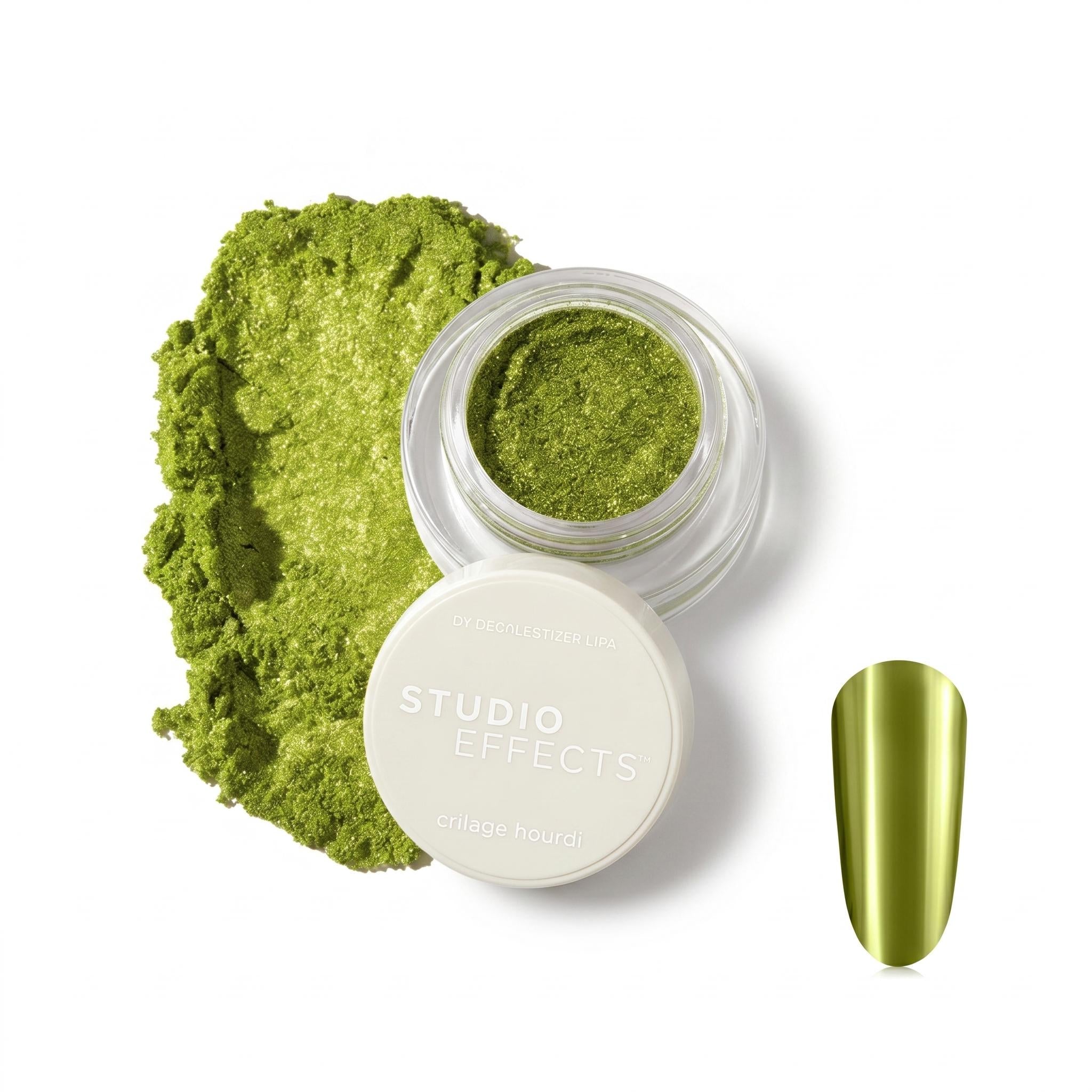 The GelBottle Inc - Studio Effects - Lime Chrome Pigment - Nail Art at Beyond Polish