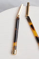 Tortoise Resin Bar Drop Earrings - Earrings at Beyond Polish