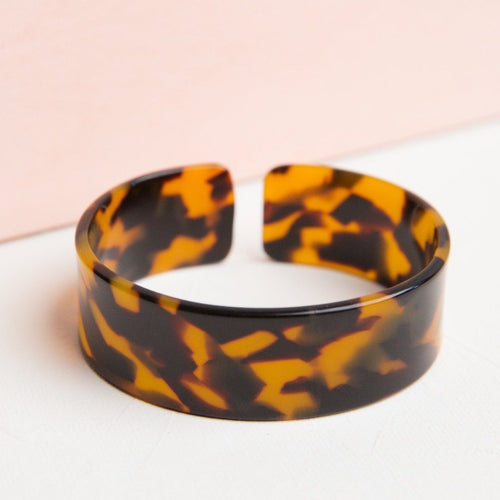 Tortoise Resin Cuff Bracelet