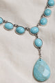 Turquoise Marble Statement Necklace - Necklaces at Beyond Polish