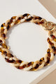 Two Toned Resin Chain Bracelet in Brown - Bracelets at Beyond Polish