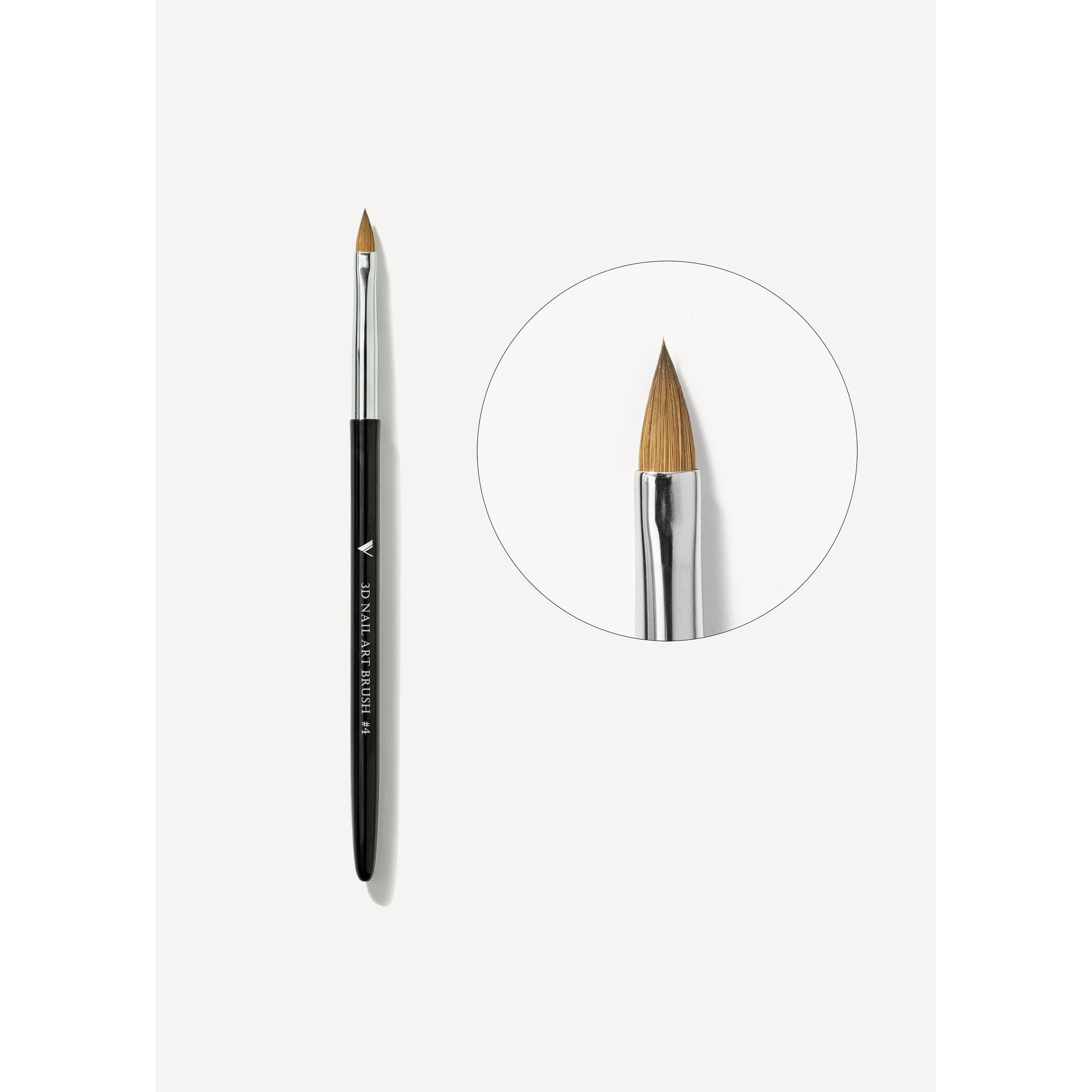 V Beauty Pure - 3D Nail Art Brush #4 - Manicure & Pedicure Tools at Beyond Polish