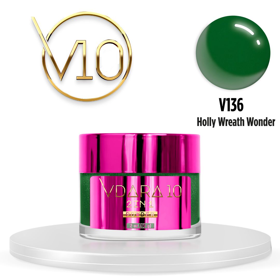 Vdara10 - Dip Powder - Holly Wreath Wonder 2oz - Dipping Powder at Beyond Polish