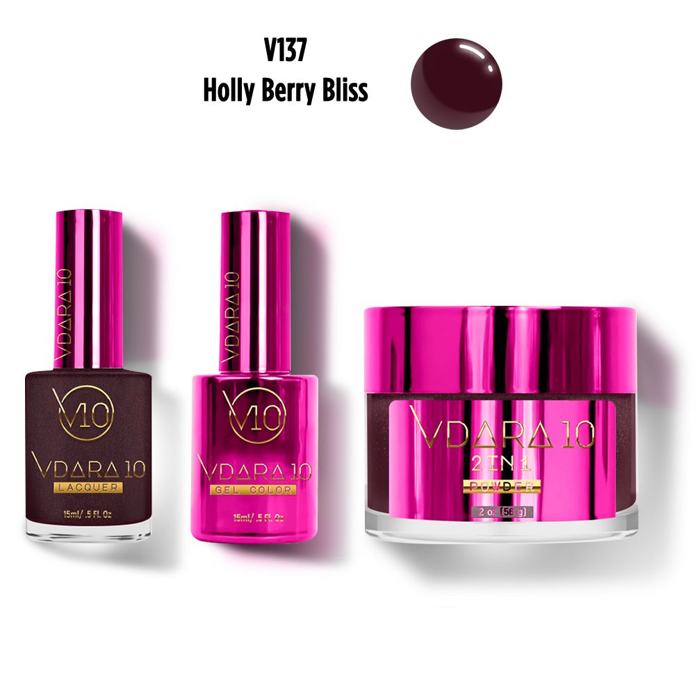 Vdara10 - Duo & Dip Combo - Holly Berry Bliss - Gel, Lacquer & Dip at Beyond Polish
