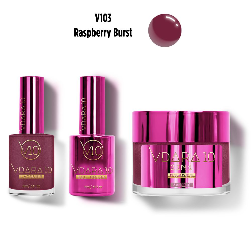 Vdara10 - Duo & Dip Combo - Raspberry Burst - Gel, Lacquer & Dip at Beyond Polish