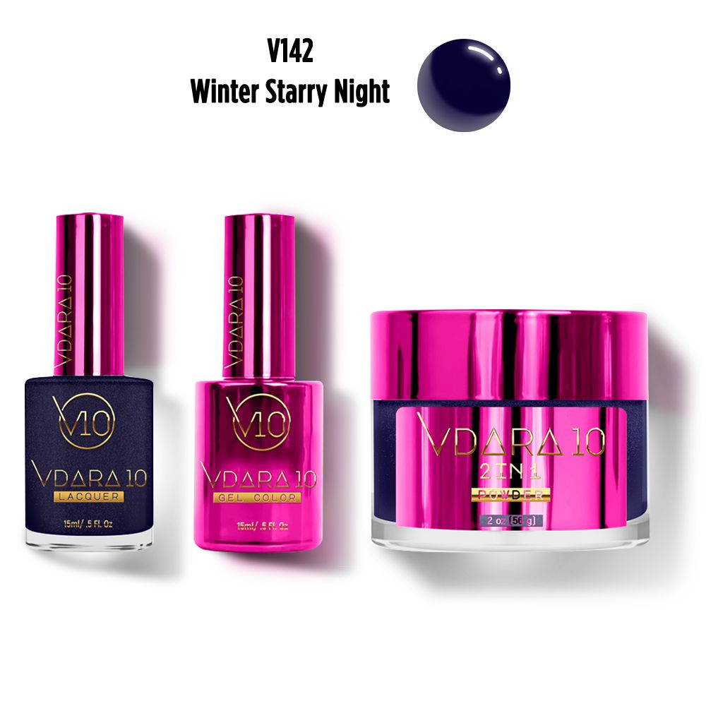 Vdara10 - Duo & Dip Combo - Winter Starry Night - Gel, Lacquer & Dip at Beyond Polish