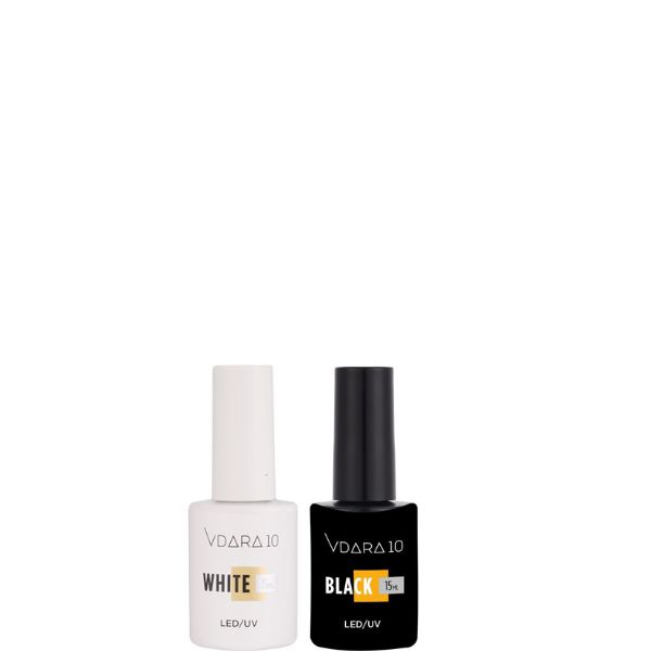 Vdara10 - Gel Combo - White and Black 0.5 oz (2pcs) - Gel Polish at Beyond Polish