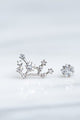 Virgo 24k White Gold Plated Studs - Earrings at Beyond Polish