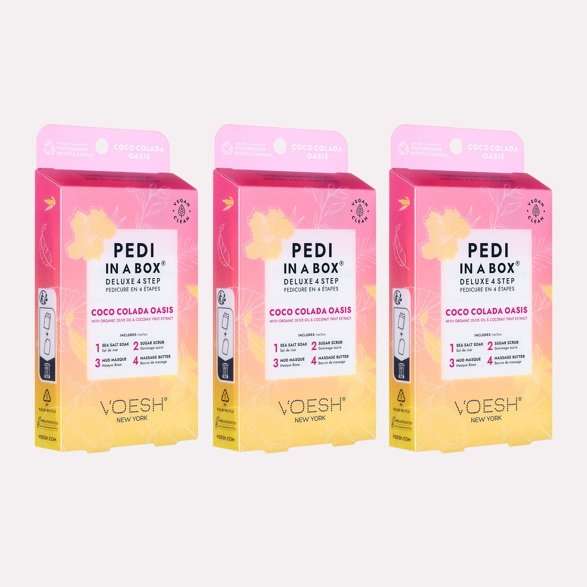 Voesh - Pedi in a Box Deluxe 4 Step - Coco Colada Oasis Trio - Body & Skin at Beyond Polish