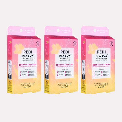 Voesh - Pedi in a Box Deluxe 4 Step - Coco Colada Oasis Trio
