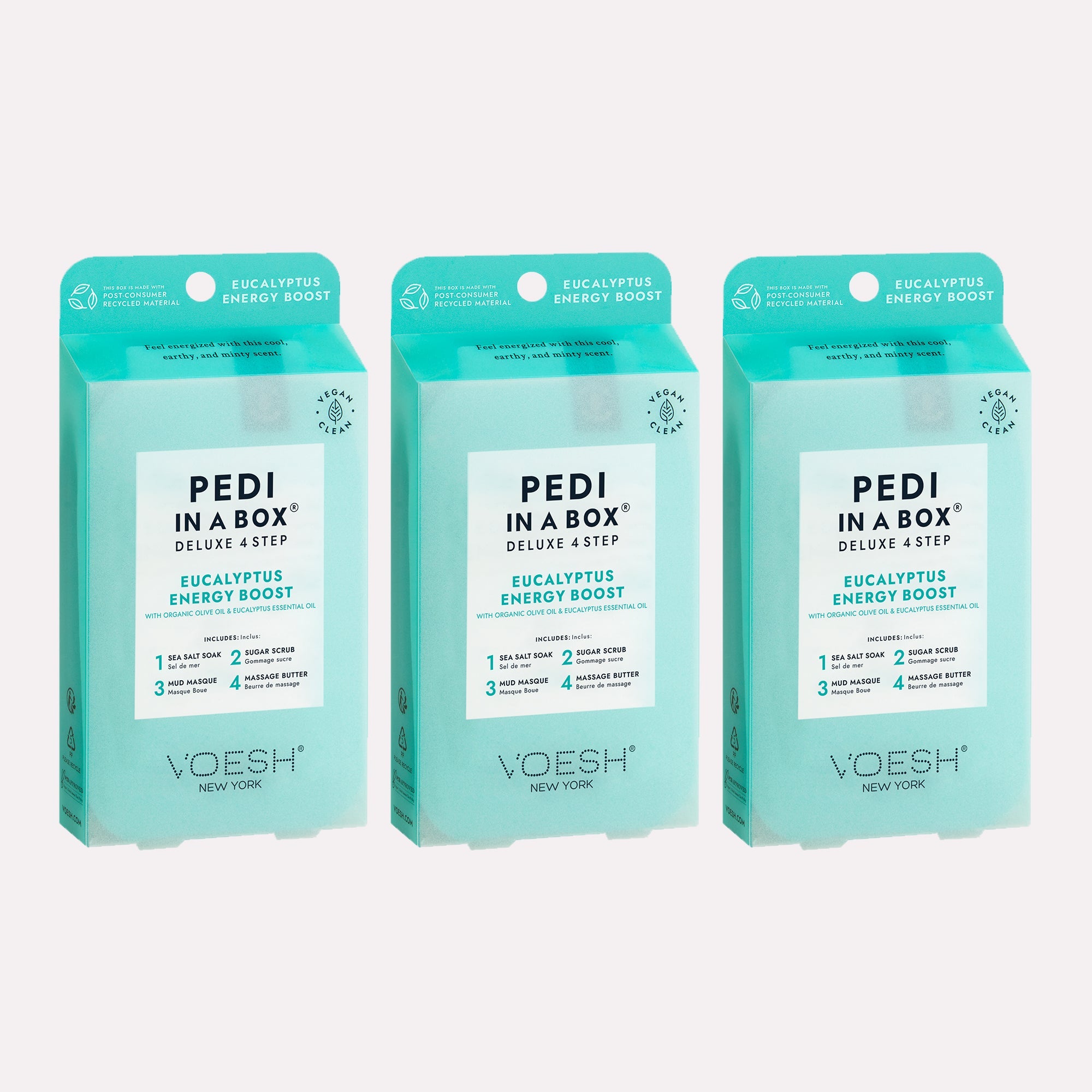Voesh - Pedi in a Box Deluxe 4 Step - Eucalyptus Energy Boost Trio - Body & Skin at Beyond Polish