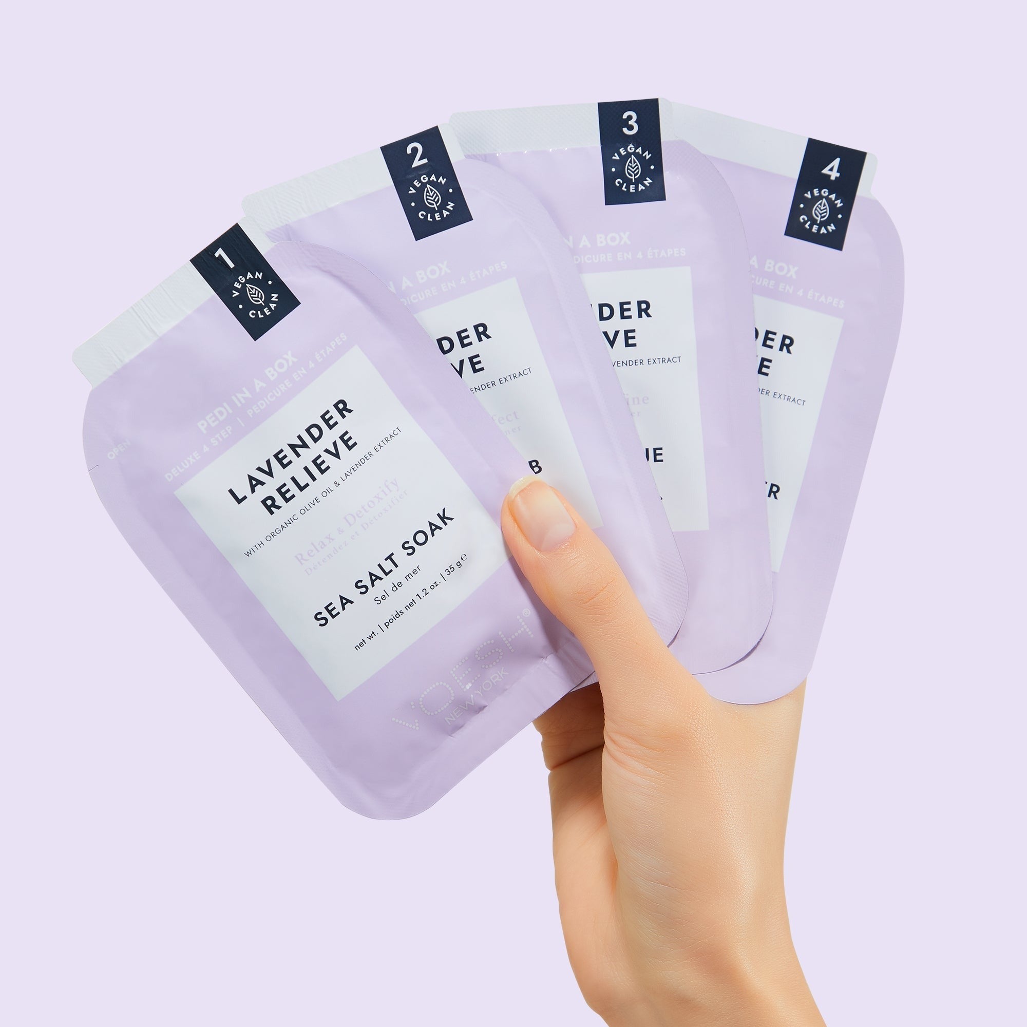 Voesh - Pedi in a Box Deluxe 4 Step - Lavender Relieve Trio - Body & Skin at Beyond Polish
