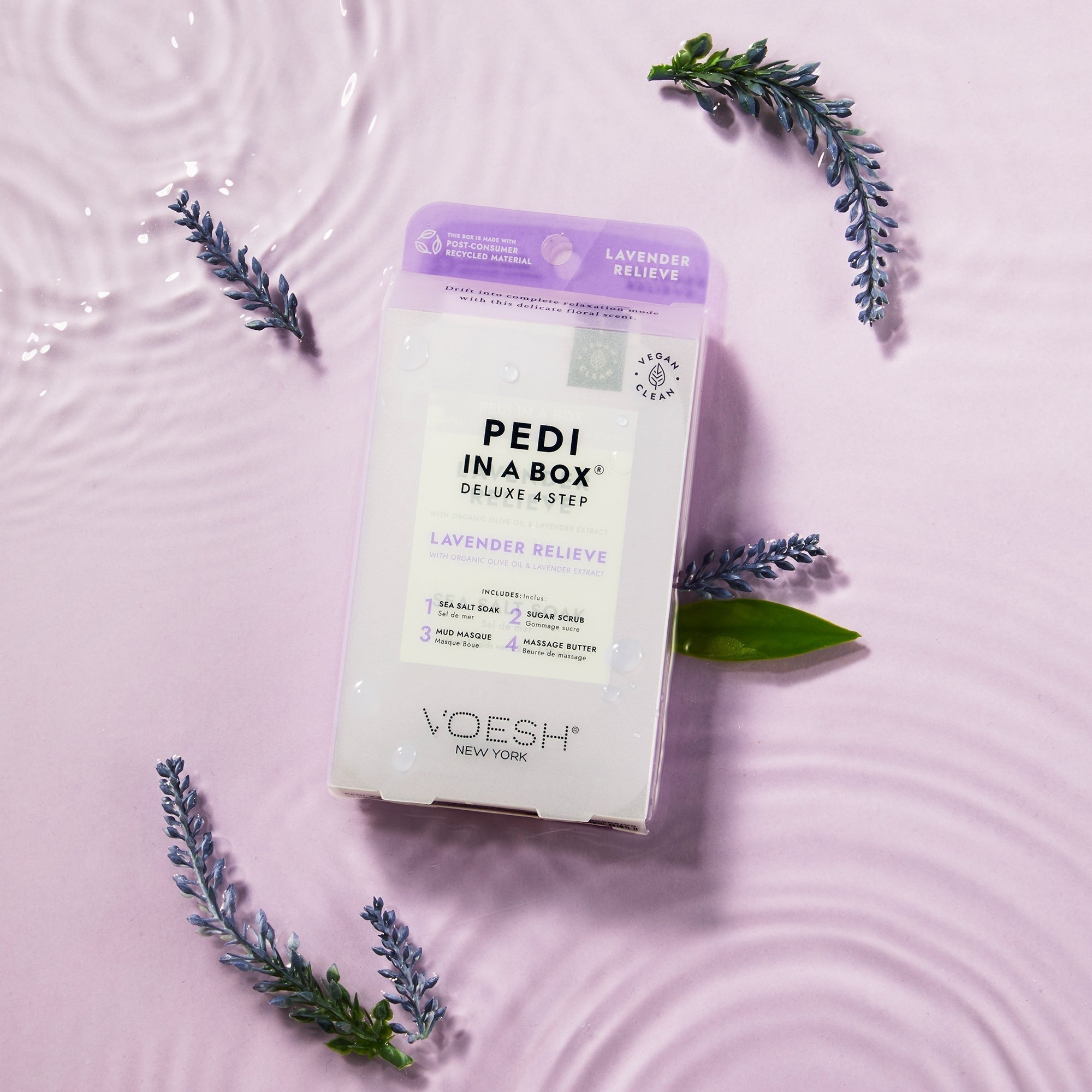 Voesh - Pedi in a Box Deluxe 4 Step - Lavender Relieve Trio - Body & Skin at Beyond Polish
