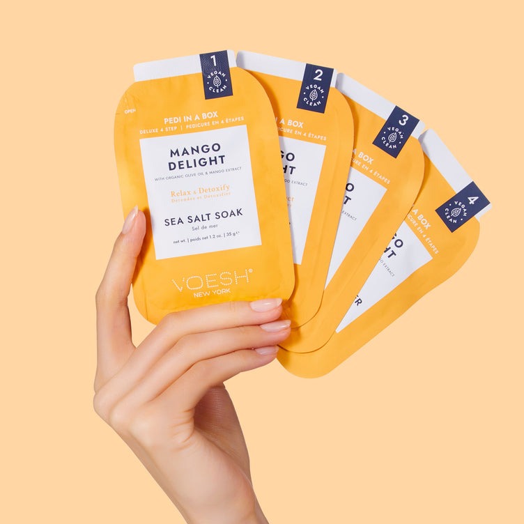 Voesh - Pedi in a Box Deluxe 4 Step - Mango Delight Trio - Body & Skin at Beyond Polish