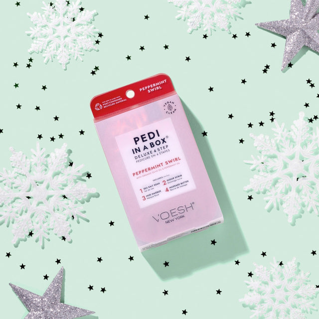 Voesh - Pedi in a Box Deluxe 4 Step - Peppermint Swirl - Body & Skin at Beyond Polish