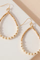 Wood Beaded Dangling Earrings - Earrings at Beyond Polish