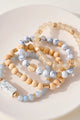 Wood Stone Beaded Bracelet Set - Bracelets at Beyond Polish