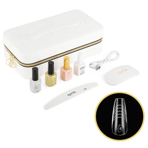 Aprés - French Manicure Gel-X Kit - Natural Coffin Medium (330 Pcs)