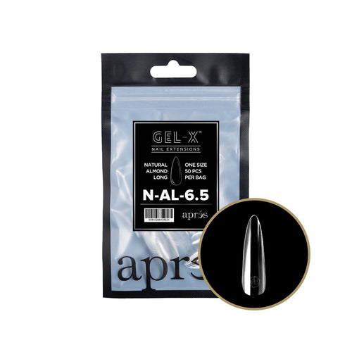 Aprés - Gel-X 2.0 Refill Bags - Natural Almond Long Size 6.5 (50 Pcs)