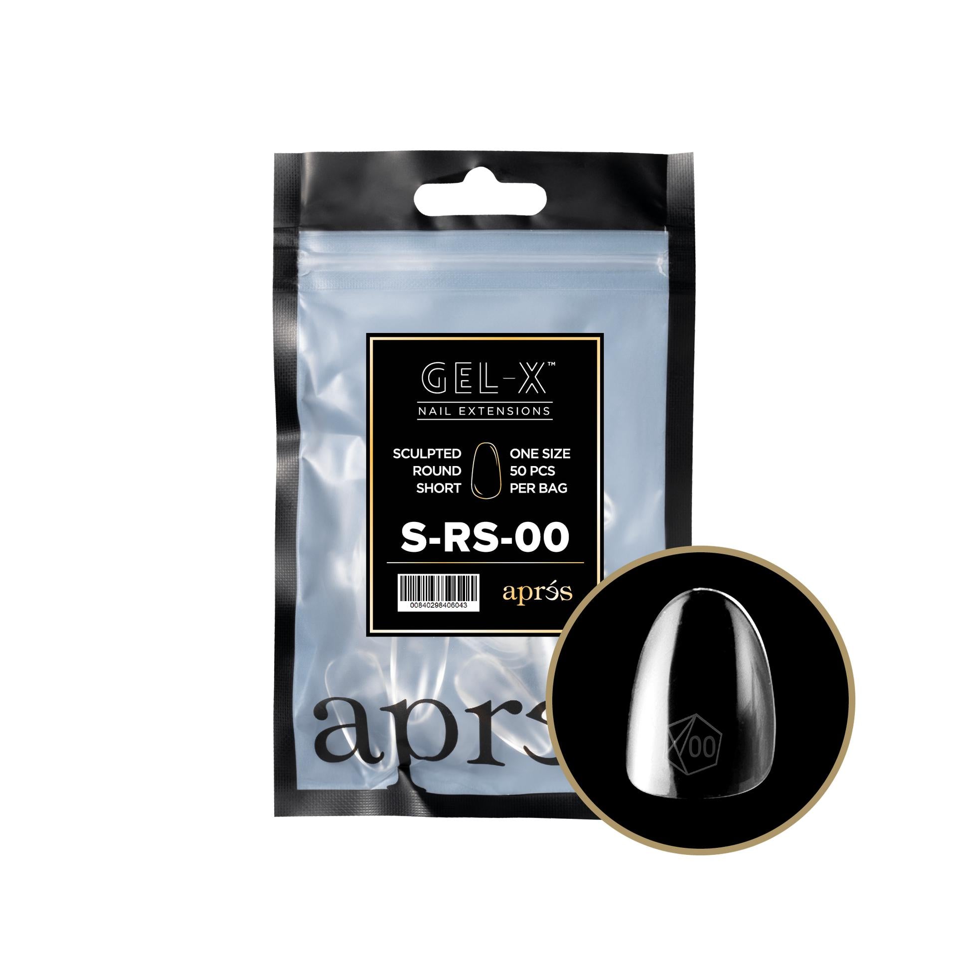 Aprés - Gel-X 2.0 Refill Bags - Sculpted Round Short Size 00 (50 Pcs) - Nail Extensions at Beyond Polish