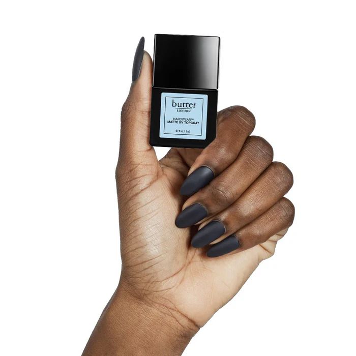 butter LONDON - Hardwear Matte UV Top Coat – Blackout Limited Edition - Top & Base Coats at Beyond Polish