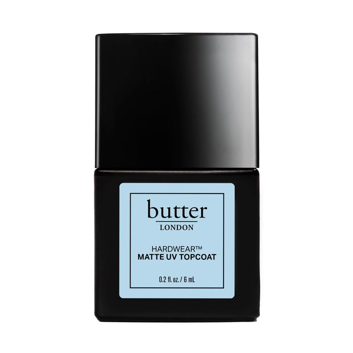 butter LONDON - Hardwear Matte UV Top Coat – Blackout Limited Edition - Top & Base Coats at Beyond Polish
