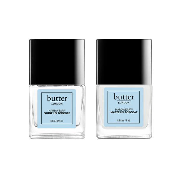 butter LONDON - Hardwear Topper Duo 2-Piece UV Topcoat Set - Top & Base Coats at Beyond Polish