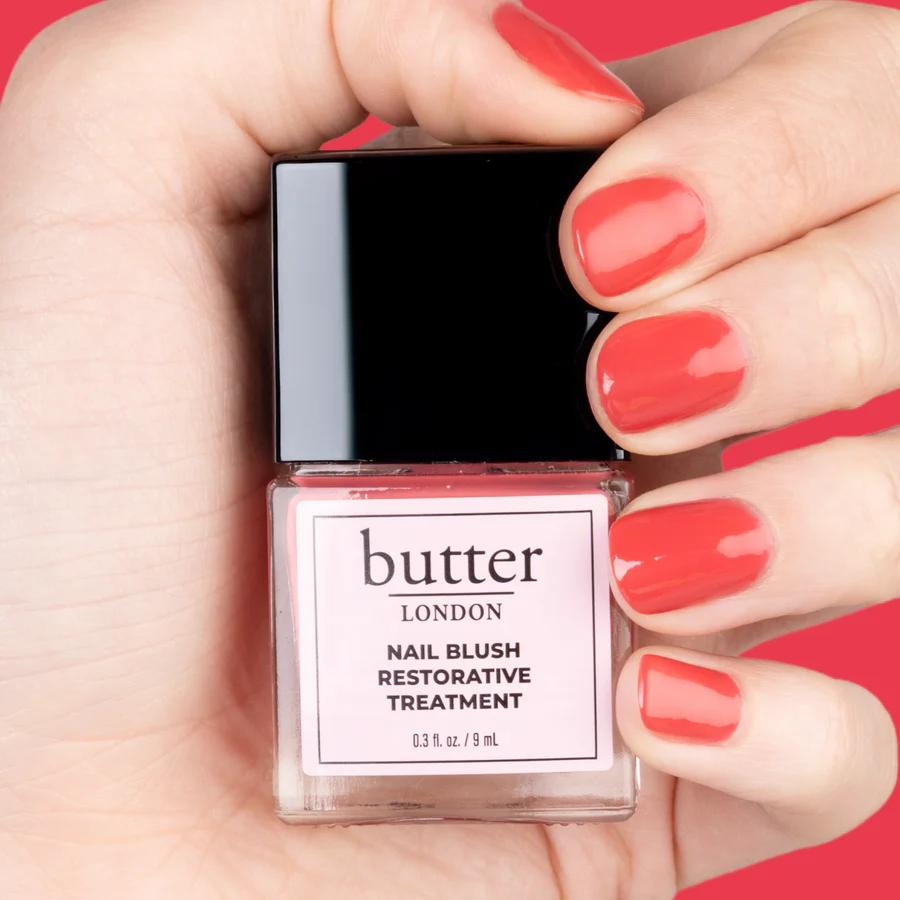 butter LONDON - Nail Blush Restorative Treatment - Cheeky Berry - Nail Treatment at Beyond Polish