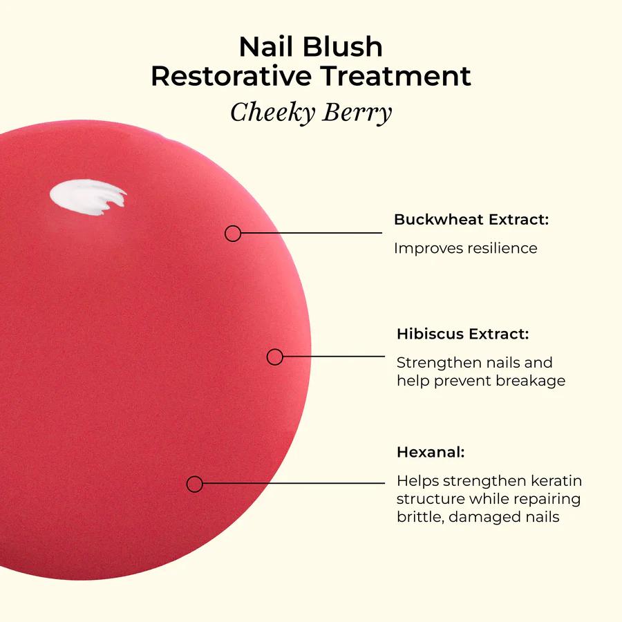 butter LONDON - Nail Blush Restorative Treatment - Cheeky Berry - Nail Treatment at Beyond Polish