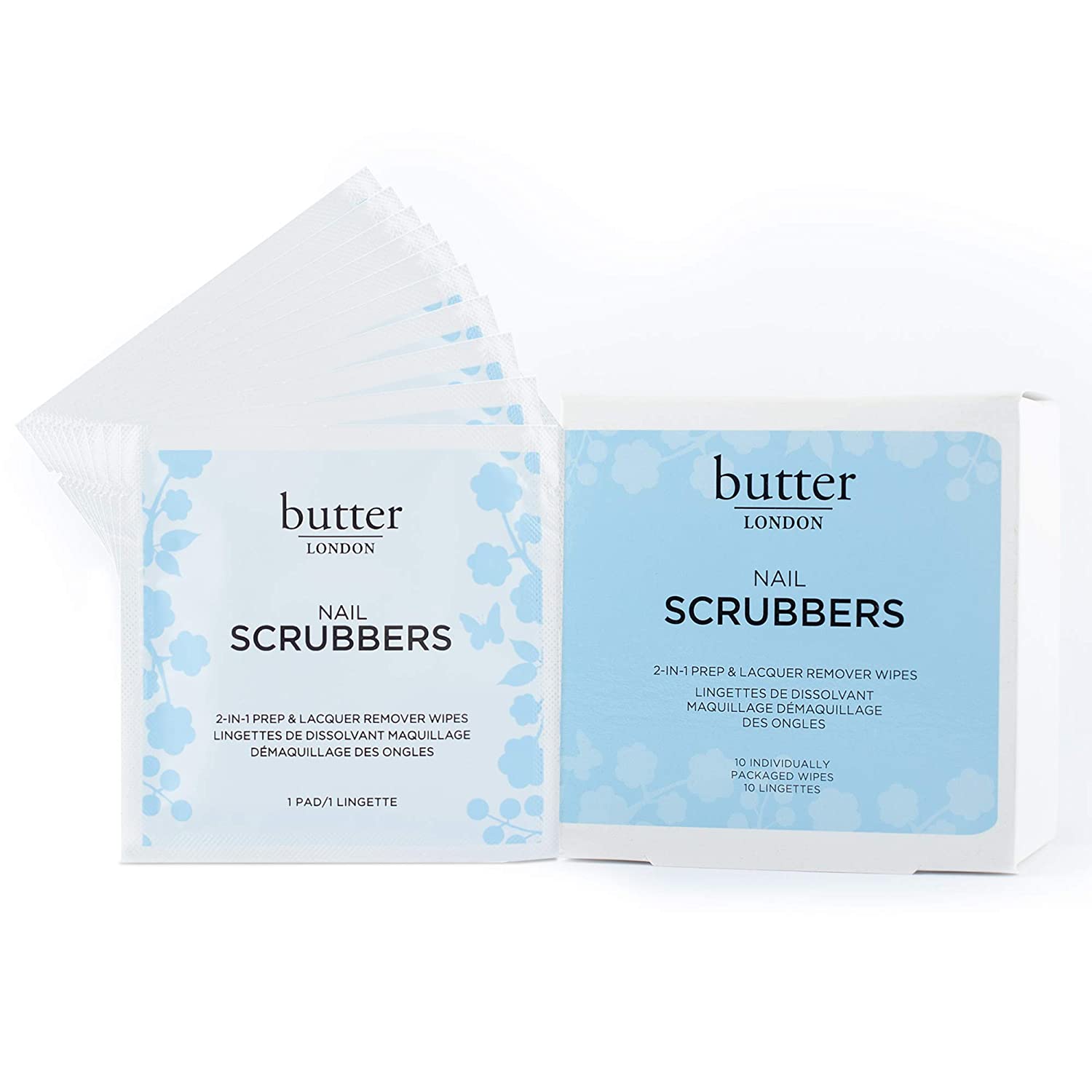 butter LONDON - Nail Scrubbers 2-in-1 Wipes - Manicure & Pedicure Tools at Beyond Polish