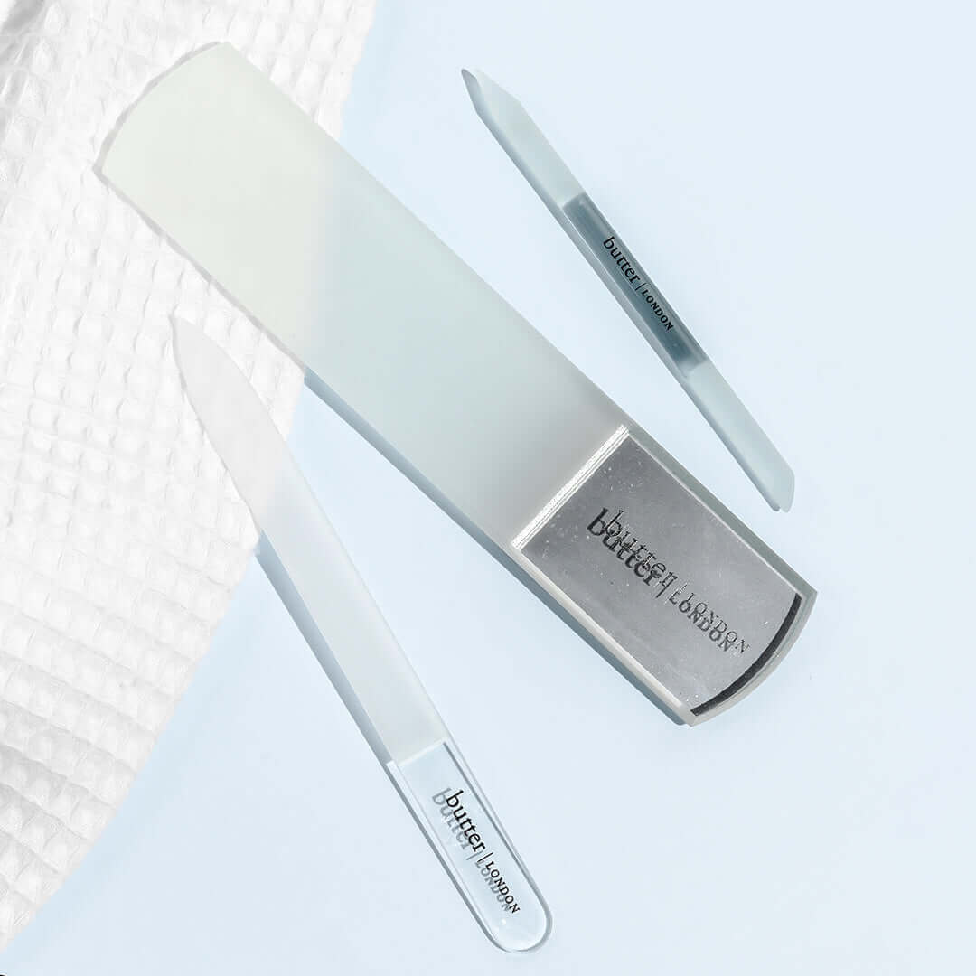 butter LONDON - Signature Glass Pedicure Foot File & Callus Remover Tool - Manicure & Pedicure Tools at Beyond Polish