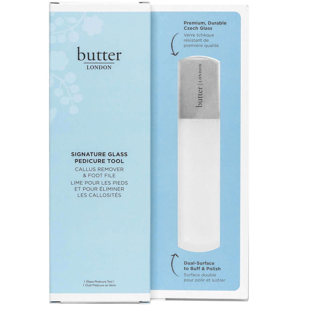butter LONDON - Signature Glass Pedicure Foot File & Callus Remover Tool - Manicure & Pedicure Tools at Beyond Polish