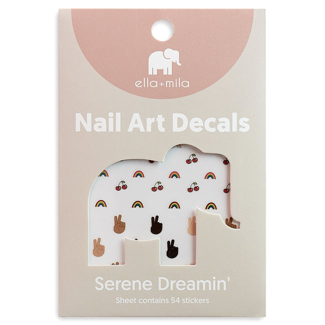 ella+mila - Nail Art Decal - Serene Dreamin - Cherry + Rainbow + Peace - Nail Art at Beyond Polish