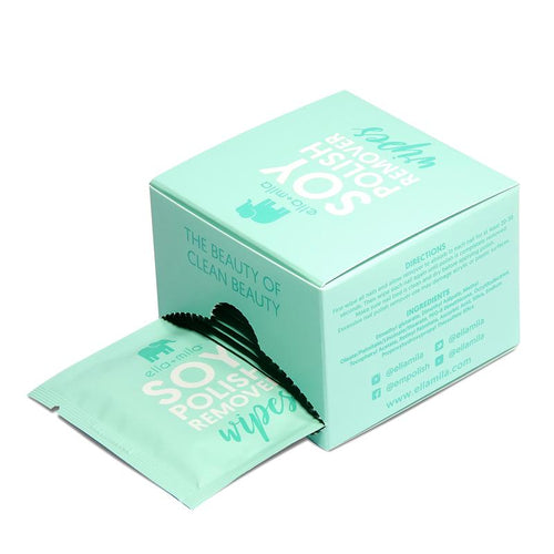 ella+mila - Soy Nail Polish Remover Wipes - Unscented - 12PK