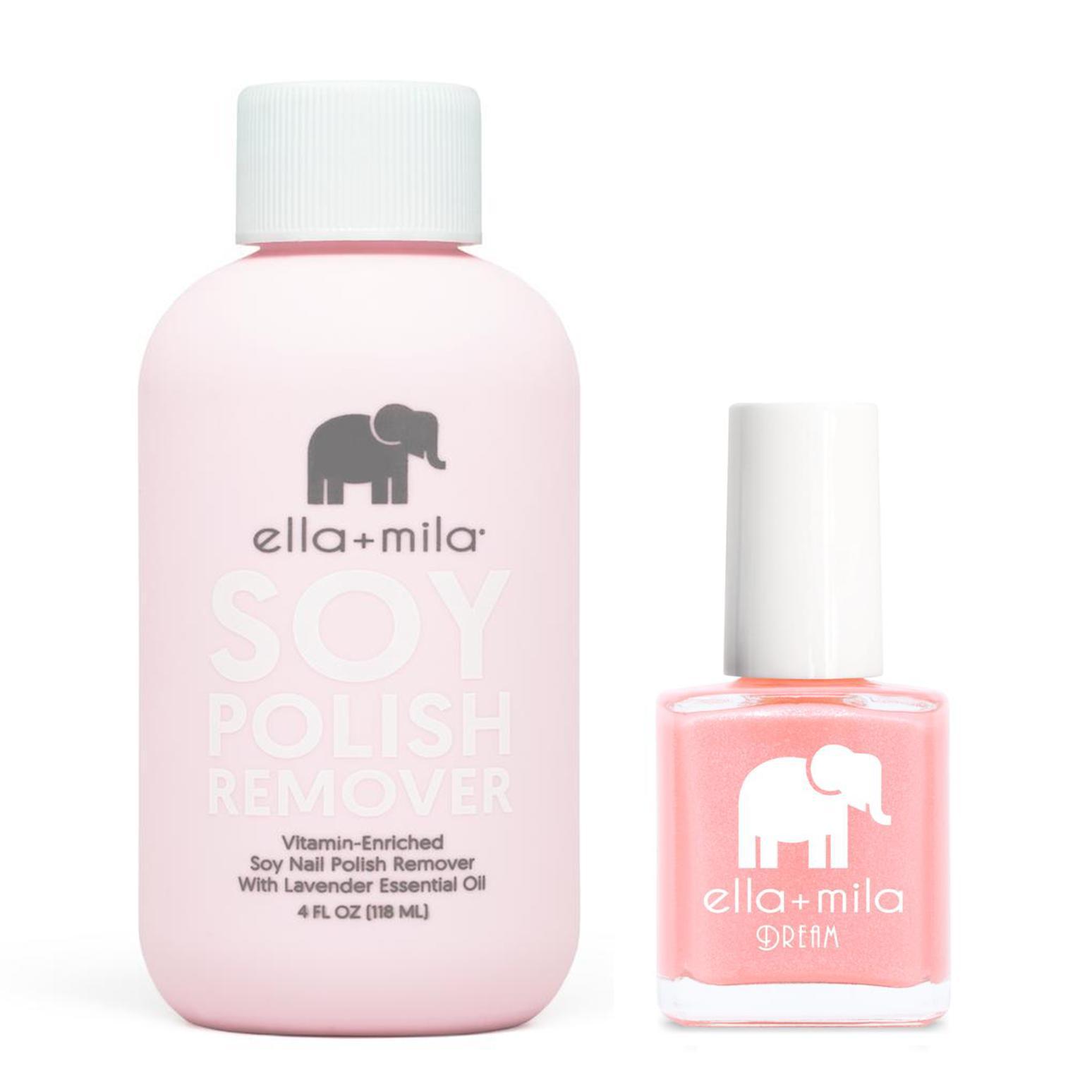 ella+mila - Soy Polish Remover & Glisten To Me - .45oz - Nail Lacquer at Beyond Polish