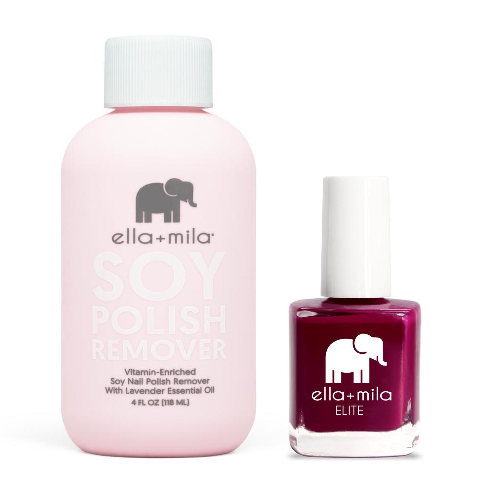 ella+mila - Soy Polish Remover & In Line for Wine - .45oz - Nail Lacquer at Beyond Polish