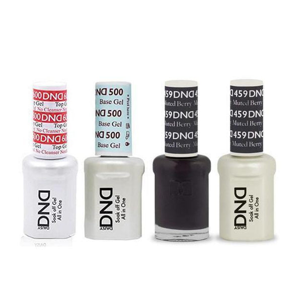 DND - #500#600 Base, Top, Gel & Lacquer Combo - Muted Berry - #459 - Gel & Lacquer Polish - Nail Polish at Beyond Polish