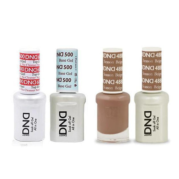 DND - #500#600 Base, Top, Gel & Lacquer Combo - Season Beige - #488 - Gel & Lacquer Polish at Beyond Polish